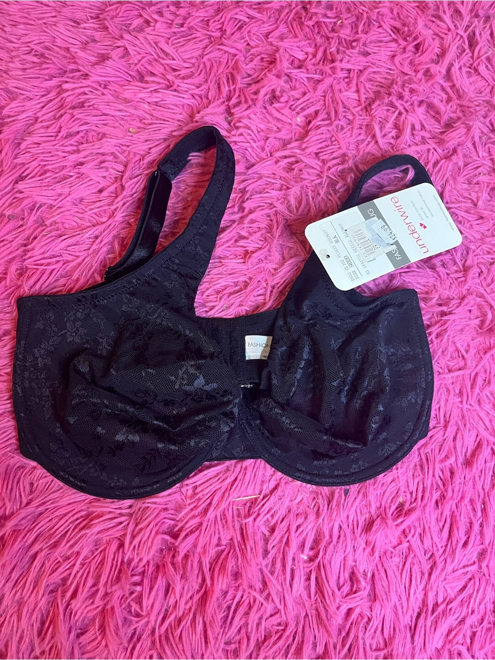 Fashion Bug Black Lace Underwire Bra